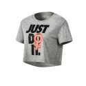 Nike Urban Remera Nike Rebel Crop 2 Mujer Gris