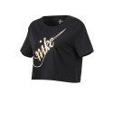 Nike Urban Remera Nike Crop Glitter 2 Mujer Negra