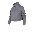 Atomik Moda Buzo Corto Medio Cierre Atomik Stream Mujer Gris
