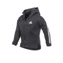 Adidas Entrenamiento Campera Con Capucha Adidas Training 3 Tiras Nia Negra