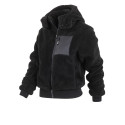 campera con capucha topper sherpa mujer negra l