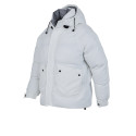 Solo Deportes Moda Campera De Abrigo Con Capucha Nylon Blanca