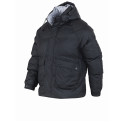 Solo Deportes Moda Campera De Abrigo Con Capucha Nylon Negra