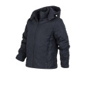 Solo Deportes Moda Campera De Abrigo Con Capucha Nylon Negra