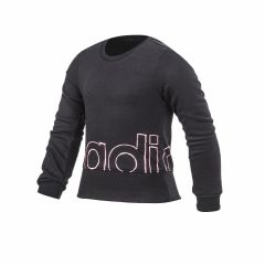 Adidas Moda Buzo Adidas Logo Crew Niña Negro