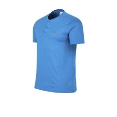 Lacoste Moda Remera Lacoste Cuello Celeste