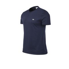Lacoste Moda Remera Lacoste Lisa Azul