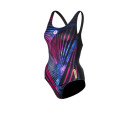 One Step Natacion Malla Enteriza One Step Frente Estampado Mujer Negra