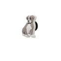 Crocs Moda Pin Crocs Jibbitz Pit Bull Puppy Gris