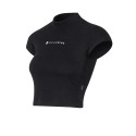 Converse Moda Remera Converse Logo Draft Mujer Negra