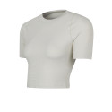 Nike Entrenamiento Remera Nike De Entrenamiento Zenvy Rib Mujer Crudo